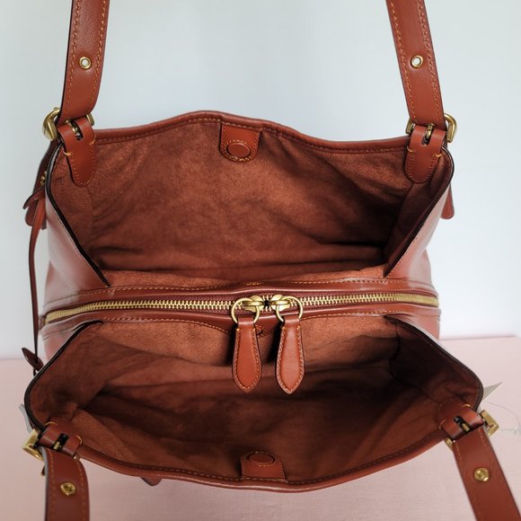 COACH Lori Signature Logo Coated Canvas Shoulder Bag AND Accordion Wallet SET🎈⭐ - Picture 13 of 16